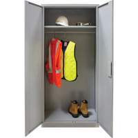 Armoire garde-robe, Acier, 36" la x 18" p x 72" h, Gris Pryde Industrial Inc.