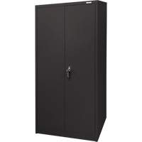 Storage Cabinet, Steel, 4 Shelves, 66" H x 30" W x 15" D, Black Pryde Industrial Inc.