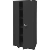 Storage Cabinet, Steel, 4 Shelves, 66" H x 30" W x 15" D, Black Pryde Industrial Inc.