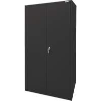 Storage Cabinet, Steel, 4 Shelves, 78" H x 36" W x 24" D, Black Pryde Industrial Inc.