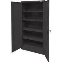 Storage Cabinet, Steel, 4 Shelves, 78" H x 36" W x 24" D, Black Pryde Industrial Inc.