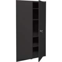Storage Cabinet, Steel, 4 Shelves, 78" H x 36" W x 24" D, Black Pryde Industrial Inc.