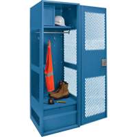 Casier pour &eacute;quipement avec porte, Acier, 24" la x 18" p x 72" h, Bleu fonc&eacute; Pryde Industrial Inc.