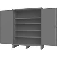 Armoire avec portes encastr&eacute;es, Acier, 4 Tablettes, 78" h x 60" la x 30" P, Gris Pryde Industrial Inc.