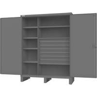 Armoire &agrave; portes encastr&eacute;es standards, Acier, 60" la x 24" p x 78" h, Gris Pryde Industrial Inc.