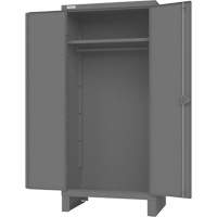 Armoire avec barre de suspension et portes encastr&eacute;es standards , Acier, 78" h x 36" la x 24" P, Gris Pryde Industrial Inc.