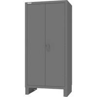 Armoire avec barre de suspension et portes encastr&eacute;es standards , Acier, 78" h x 36" la x 24" P, Gris Pryde Industrial Inc.