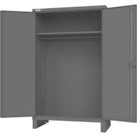 Armoire avec barre de suspension et portes encastr&eacute;es standards, Acier, 78" h x 48" la x 24" P, Gris Pryde Industrial Inc.