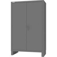 Armoire avec barre de suspension et portes encastr&eacute;es standards, Acier, 78" h x 48" la x 24" P, Gris Pryde Industrial Inc.