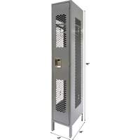 Casiers ventil&eacute;s, 12" x 18" x 78", Acier, Gris, D&eacute;mont&eacute;, Perfor&eacute; Pryde Industrial Inc.