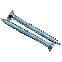 Flat SOC Wood Screws, #10 x 2" L, Zinc Plated Pryde Industrial Inc.