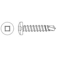 Self Drill Pan Head Screws, #8 x 1" L, Zinc Plated Pryde Industrial Inc.