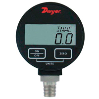 Pressure Gauge, 2-31/50" , 100 psi, Bottom Mount, Digital Pryde Industrial Inc.