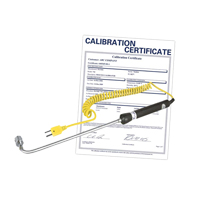 Sonde thermocouple de surface &agrave; angle droit avec certificat de calibration, 500 °C (932°F) Temp. max. Pryde Industrial Inc.