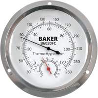 Dial Thermo-Hygrometer, 0% - 100% RH, 30 - 250°F (0 - 120°C) Pryde Industrial Inc.