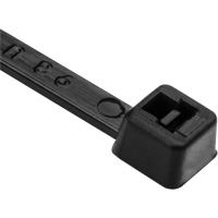 Attaches de c&acirc;ble PA66, Longueur 8", R&eacute;sistance &agrave; la traction 50 lb, Noir Pryde Industrial Inc.