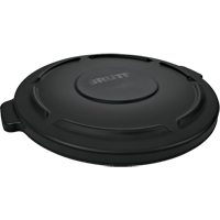 Brute&reg; 44-Gallon Lids, Flat Lid, Plastic/Polyethylene, Fits Container Size: 24" Dia. Pryde Industrial Inc.