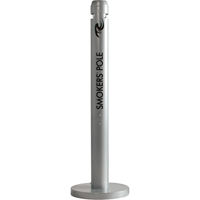 Smokers' Pole Cigarette Receptacle, Free-Standing, Aluminum, 41" Height Pryde Industrial Inc.