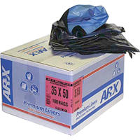 Premium Liners, 3X Strong, 42" W x 48" L, Black, 151.41 L (40 Gal.) Capacity Pryde Industrial Inc.