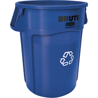 Contenants ronds pour le recyclage BRUTE, Vrac, Plastique, 44 gal. US Pryde Industrial Inc.