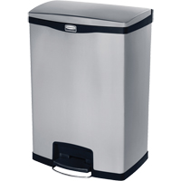 Contenant &agrave; d&eacute;chets Slim Jim , Acier inoxydable, Capacit&eacute; 24 gal. US Pryde Industrial Inc.