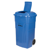 Roll Out Recycling Bin, Curbside, Polyethylene, 65 US gal. Pryde Industrial Inc.