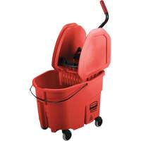 Ensemble de seau pour vadrouille et essoreuse WaveBrake, Pression vers le bas, 8,75 gal. US (35 pintes), Rouge Pryde Industrial Inc.