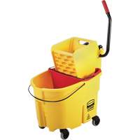 Ensemble de seau pour vadrouille et essoreuse WaveBrake, Pression lat&eacute;rale, 8,75 gal. US (35 pintes), Jaune Pryde Industrial Inc.
