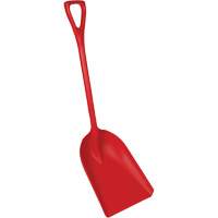 One-Piece Food Processing Shovel, 14" x 17" Blade, 42-1/2" Length, Plastic, Red Pryde Industrial Inc.