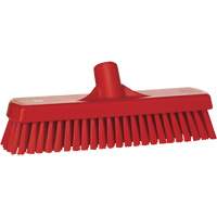 Brosse &agrave; r&eacute;curer pour planchers et murs, Crins Ferme, 12", Polyester, Rouge Pryde Industrial Inc.