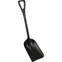 One-Piece Hygienic Shovel, 10" x 6" Blade, 37-1/2" Length, Plastic, Black Pryde Industrial Inc.