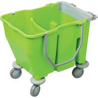 Double Mop Bucket with Wringer, 3.75 US Gal. (60 qt.) Capacity, Green Pryde Industrial Inc.