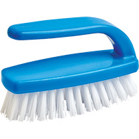 Brosse pour le nettoyage des ongles, 4" l, Soies Synth&eacute;tique, Bleu/Blanc Pryde Industrial Inc.
