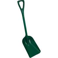 One-Piece Metal Detectable Shovel, 10" x 14" Blade, 37-1/2" Length, Plastic, Green Pryde Industrial Inc.