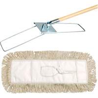 Break-Ezy Dust Mop System, Tie-On Style, Cotton, 48" L x 3-1/2" W Pryde Industrial Inc.