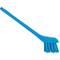 Brosse avec rebord grattoir, Soies Ferme, Longueur de 6", Bleu Pryde Industrial Inc.