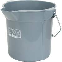 Round Bucket with Pouring Spout, 2.64 US Gal. (10.57 qt.) Capacity, Grey Pryde Industrial Inc.