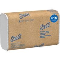 Scott&reg; 100% Recycled Fiber Multifold Paper Towels, 1 Ply, 9-2/5" L x 9-1/5" W, 250 /Pack Pryde Industrial Inc.