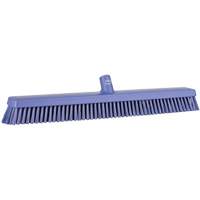 Heavy-Duty Push Broom, Fine/Stiff Bristles, 24", Purple Pryde Industrial Inc.