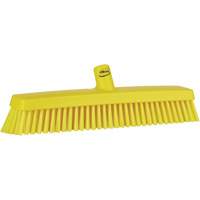 Push Broom Head, Fine/Stiff Bristles, 16-1/2", Polyester/Polypropylene, Yellow Pryde Industrial Inc.