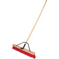 Push Broom with Braced Handle, 24", Medium, PVC Bristles Pryde Industrial Inc.