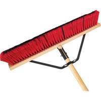 Push Broom with Braced Handle, 24", Medium, PVC Bristles Pryde Industrial Inc.