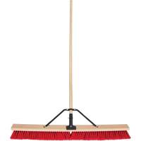 Push Broom with Braced Handle, 36", Medium, PVC Bristles Pryde Industrial Inc.