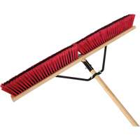 Push Broom with Braced Handle, 36", Medium, PVC Bristles Pryde Industrial Inc.
