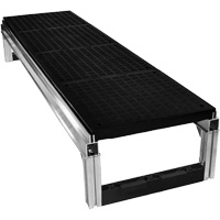 Trousse de plateforme de travail modulaire en aluminium lisse FOUNDATION, 18" la x 72" pr, Capacit&eacute; de 400 lb, Enti&egrave;rement soud&eacute; Pryde Industrial Inc.