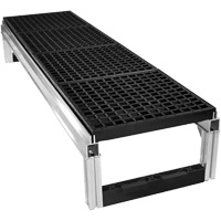 Trousse de plateforme de travail modulaire en aluminium &agrave; drainage ouvert FOUNDATION, 18" la x 72" pr, Capacit&eacute; de 400 lb, Enti&egrave;rement soud&eacute; Pryde Industrial Inc.
