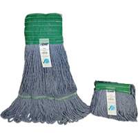 Wide-Band Mop Head, Antimicrobial/Floor Finishing/Specialty, Cotton/Rayon/Synthetic, Loop Style Pryde Industrial Inc.