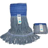 Wide-Band Mop Head, Antimicrobial/Floor Finishing/Specialty, Cotton/Rayon/Synthetic, Loop Style Pryde Industrial Inc.
