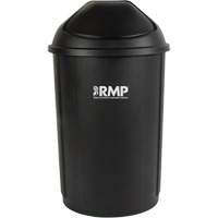 Half-Round Garbage Bin with Lid, Polyethylene, 21 US gal. Pryde Industrial Inc.