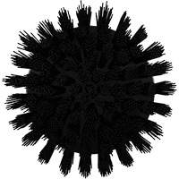 Brosse ronde HyDrive pour perceuse, Soies Tr&egrave;s ferme, Longueur de 3-1/10", Noir Pryde Industrial Inc.